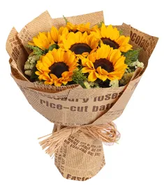 6 piece sunflowers bouquet