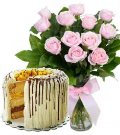 buy roses vase with cake to philippines