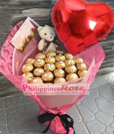 Ferrero Pink  Bouquet Send to Manila Philippines