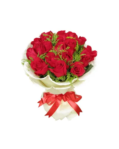 24 Red Roses Hand Tied Bouquet